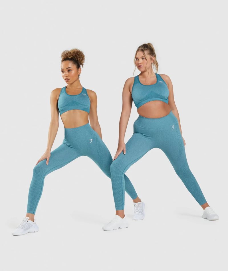 Women's Gymshark Vital Seamless 2.0 Leggings Turquoise | CA 8N35AD